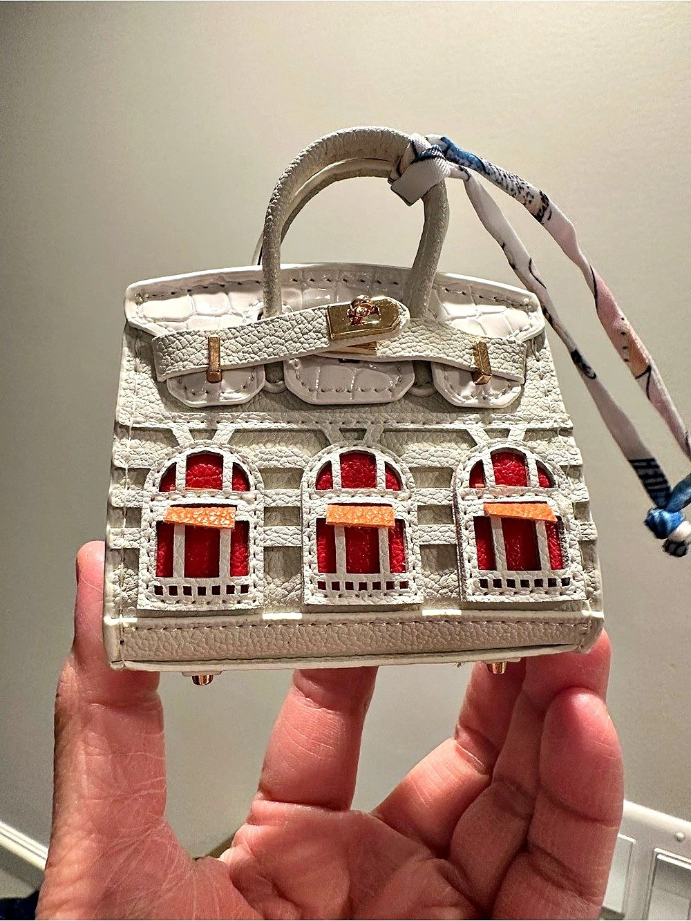 White Mini Bag charm - Like New